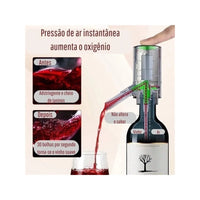 Distribuidor de vinho elétrico automático e decantador