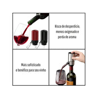 Distribuidor de vinho elétrico automático e decantador
