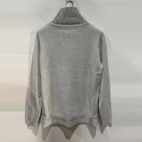 Camisa de malha gola alta malha jumper confortável