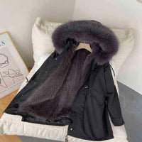 Casaco de pele destacável, sobretudo abaixo do joelho