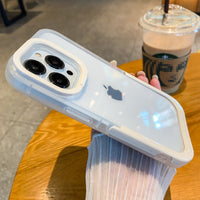 Capa transparente com suporte para pára-choques e parte traseira de proteção para câmera à prova de choque