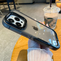 Capa transparente com suporte para pára-choques e parte traseira de proteção para câmera à prova de choque