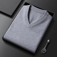 Colete de malha, pulôver grosso, estilo clássico, moda empresarial, alta qualidade