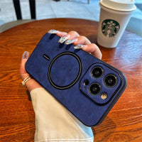 Capa de Luxo para Iphone de córtex magnética de carregamento sem fio à prova de choque