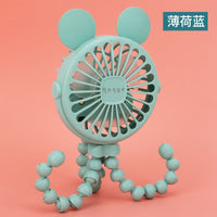 Ventilador para bebê portátil, USB Recarregável e Elétrico 3 velocidades