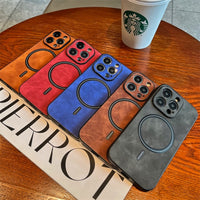 Capa de Luxo para Iphone de córtex magnética de carregamento sem fio à prova de choque