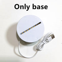 Lâmpada Led Acrílico 3D Amor Romântico para Casa Luz