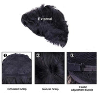 Peruca Masculina Curta Sintética Natural para Uso Diário e Festas