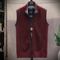 Colete tendencia em 2023 sem mangas com zíper com estilo monocromático.