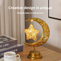 Luminária de modelagem de lua de ferro de LED de estilo decorativa