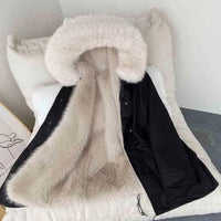 Casaco de pele destacável, sobretudo abaixo do joelho