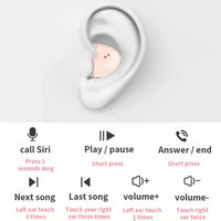 Mini Invisible Sleep Wireless Earphone Bluetooth 5.0 Hidden Earbuds IPX5 Waterproof Noise Cancelling Touch Control Headphone X55