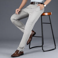 Calça casual estilo britânico justa de alta qualidade.