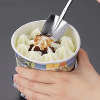 Conjunto de 6 peças de aço inoxidável pá e colheres de ponta café colher de chá sorvete sobremesa