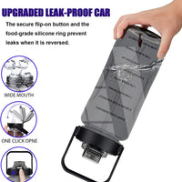 Inovadora Garrafa de água com temporizador e suporte para Assessórios