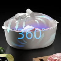 Novo Descongelador Rápido de Cozinha: Descongelamento 4 em 1, Mantenha Alimentos Frescos e Caixa UV Antibacteriana