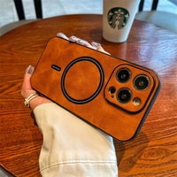 Capa de Luxo para Iphone de córtex magnética de carregamento sem fio à prova de choque