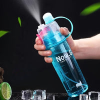 Nova garrafa de água spray criativa, atomizadoras, portáteis para esportes ao ar livre e academia