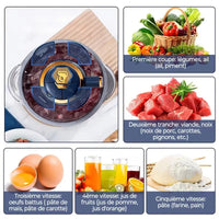 Moedor elétrico de aço inoxidável de carne, picador, triturador de vegetais, fatiadora, misturador doméstico, processadores de alimentos