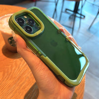 Capa transparente com suporte para pára-choques e parte traseira de proteção para câmera à prova de choque