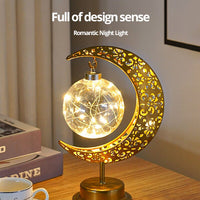 Luminária de modelagem de lua de ferro de LED de estilo decorativa