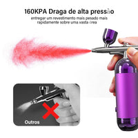 Airbrush Nail With Compressor Portable Airbrush For Nails Cake Tattoo Makeup Paint Air Spray Gun Oxygen Injector Air Brush Kit