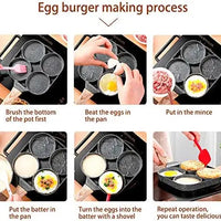 Frigideira Multiuso Antiaderente com 4 Furos Adequado para Fogão a Gás Fogão de Indução