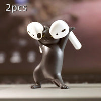 Suporte de fone de ouvido gato dançante para AirPods