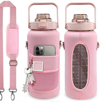 Inovadora Garrafa de água com temporizador e suporte para Assessórios