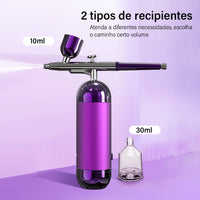 Airbrush Nail With Compressor Portable Airbrush For Nails Cake Tattoo Makeup Paint Air Spray Gun Oxygen Injector Air Brush Kit