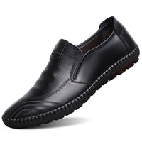 Sapato de couro casual masculino, superfície macia, fundo macio e respirável.