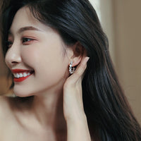 Novos brincos de argola com pedras semi preciosas