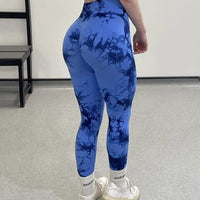 Legging feminina tie dye para academia sem costura