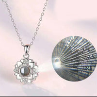 Incrível Colar de Projeção 100 Idiomas Eu Te Amo Pingente