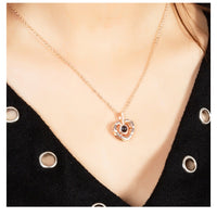 Incrível Colar de Projeção 100 Idiomas Eu Te Amo Pingente