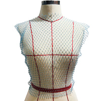 Sexy Mesh Crop Tops para mulheres