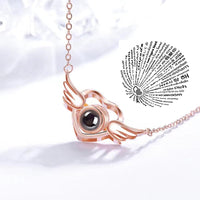 Incrível Colar de Projeção 100 Idiomas Eu Te Amo Pingente