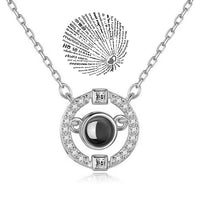 Incrível Colar de Projeção 100 Idiomas Eu Te Amo Pingente