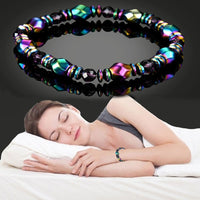Pulseira de ímã de obsidiana com eletricidade estática para ajudar a dormir e energizar durante o dia
