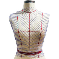 Sexy Mesh Crop Tops para mulheres