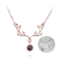 Incrível Colar de Projeção 100 Idiomas Eu Te Amo Pingente