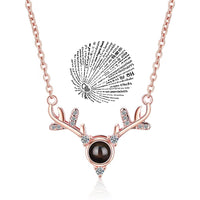 Incrível Colar de Projeção 100 Idiomas Eu Te Amo Pingente