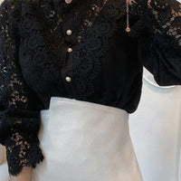 Blusa feminina sexy de renda branca