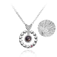 Incrível Colar de Projeção 100 Idiomas Eu Te Amo Pingente