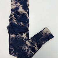 Legging feminina tie dye para academia sem costura