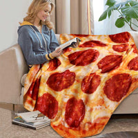 Cobertor de pizza coral quente WOSTAR  colcha de inverno