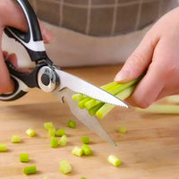 Tesoura de aço inoxidável para cozinha Multifuncional  para corte de osso, uso doméstico, Asas de frango, Picador de peixe, Abridor de garrafas e muito mais