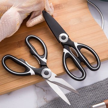 Tesoura de aço inoxidável para cozinha Multifuncional  para corte de osso, uso doméstico, Asas de frango, Picador de peixe, Abridor de garrafas e muito mais