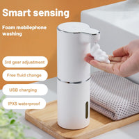 Dispensadores automáticos de sabão de espuma branco 300 ml  inteligente com infravermelho para as mãos