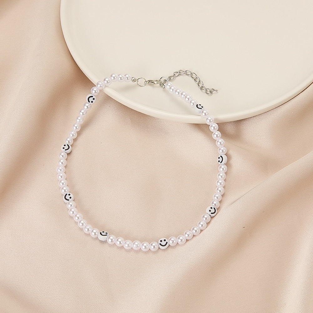 Colar de Pérolas do Amor na Moda